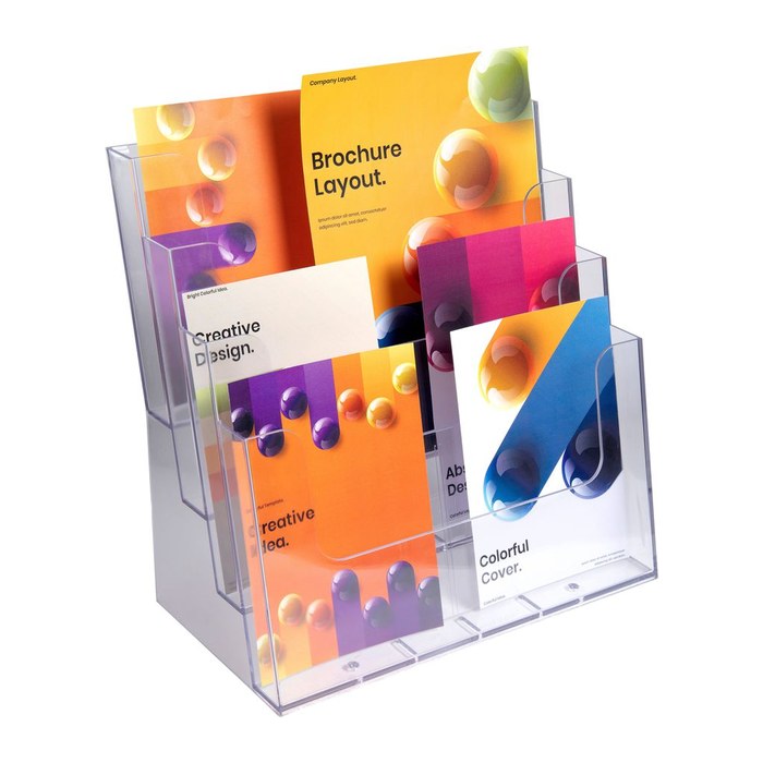 Exacompta Tischprospekthalter Office Exacryl transparent DIN A4, DIN A5, DIN lang 34,0 x 18,0 x 34,8 cm, 1 St.