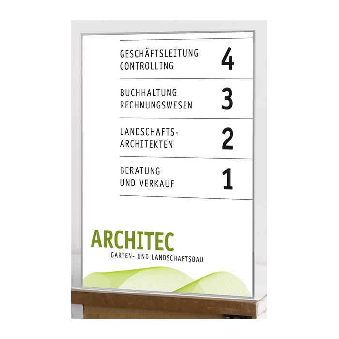 SignSystems® Türschild New Age Metall silber DIN A3, 1 St.