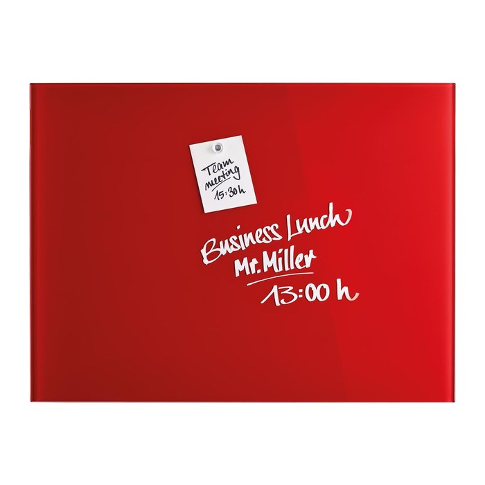 magnetoplan Glas-Magnettafel 80,0 x 60,0 cm intensiv-rot