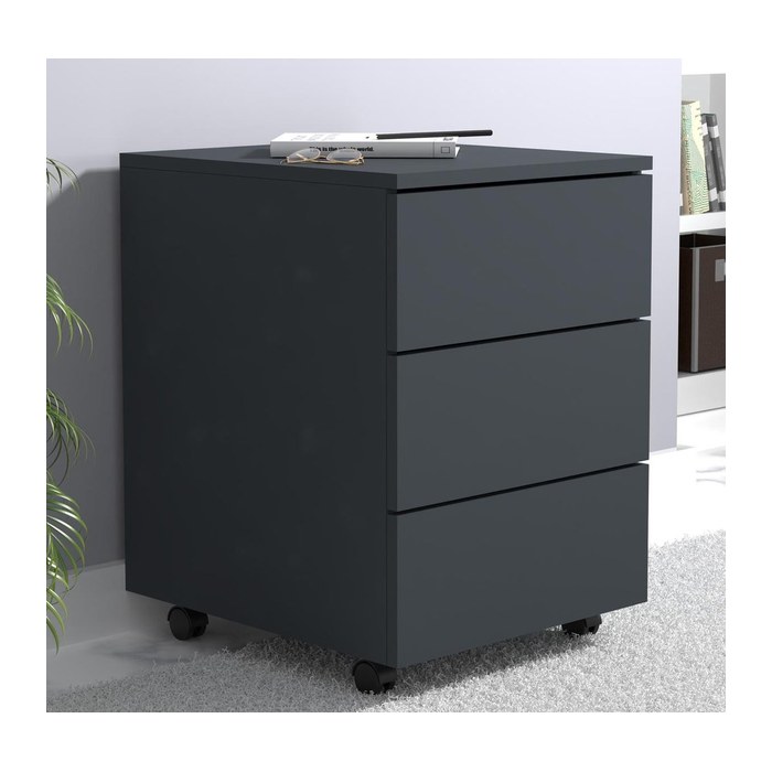 VCM my office Dalosa Rollcontainer anthrazit 3 Auszüge 39,0 x 45,0 x 55,0 cm