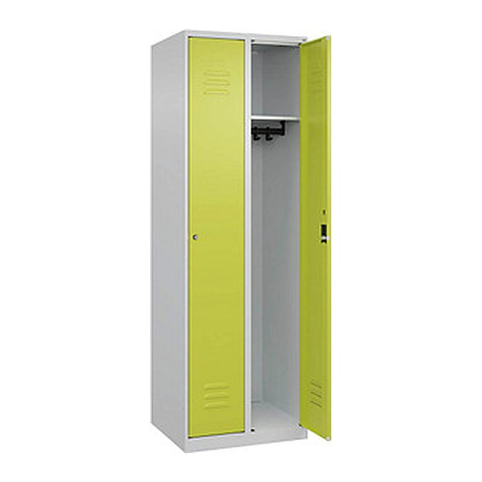 CP Spind Classic Plus clowngrün, lichtgrau 080000-20 S10029, 2 Schließfächer 60,0 x 50,0 x 185,0 cm