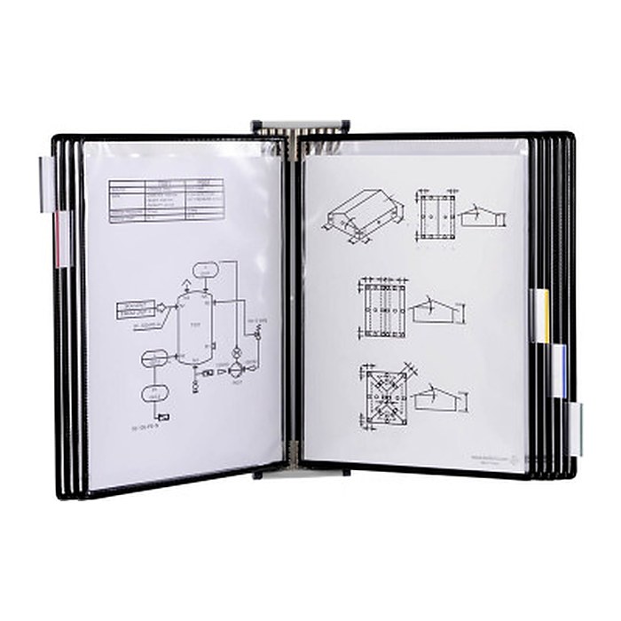 tarifold Wand-Sichttafelsystem 418107 DIN A3 schwarz mit 10 St. Sichttafeln, 1 St.
