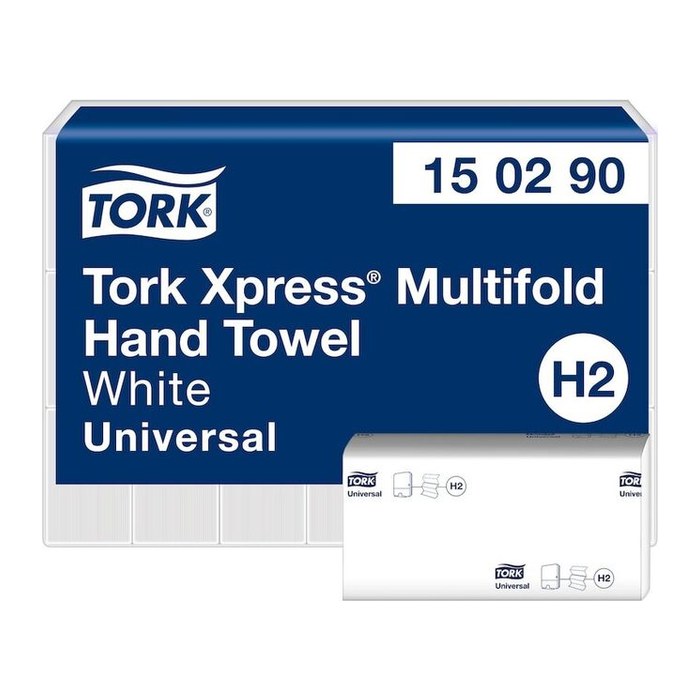 TORK Papierhandtücher 150290 Xpress® H2 Universal Interfold-Falzung 2-lagig weiß, 4.746 Tücher