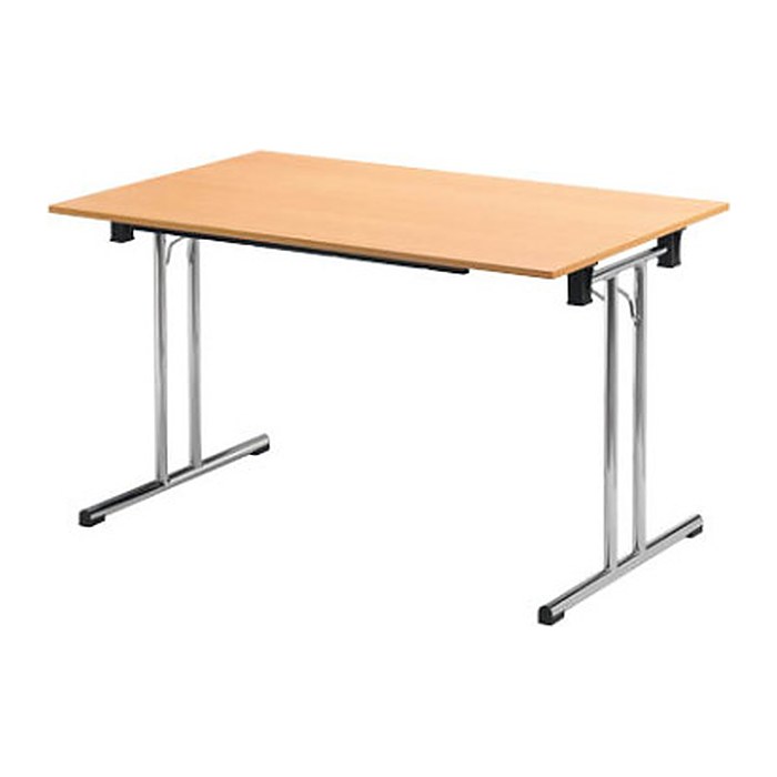 SODEMATUB Mehrzwecktisch buche rechteckig, Rundrohr chrom, 140,0 x 70,0 x 74,0 cm