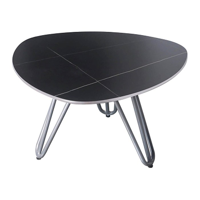 Garden Pleasure ALINA Beistelltisch dreieckig abgerundet Stein schwarz 68,0 x 68,0 x 37,8 cm, 1 St.