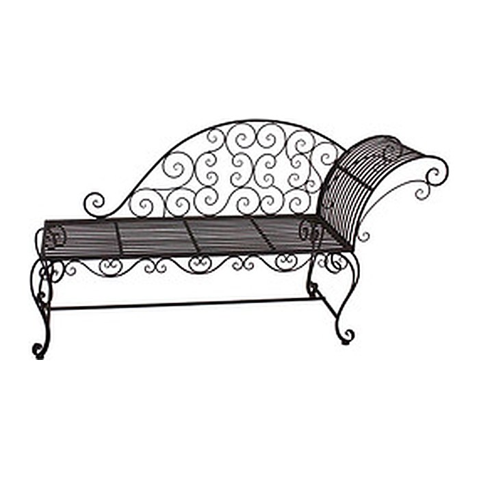 Garden Pleasure Gartenbank LAMINGTON 950393 schwarz Metall 163,0 cm