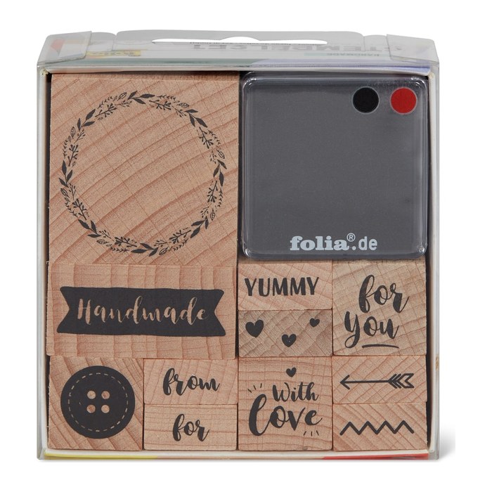 folia Motivstempel-Set HANDMADE, 1 Set