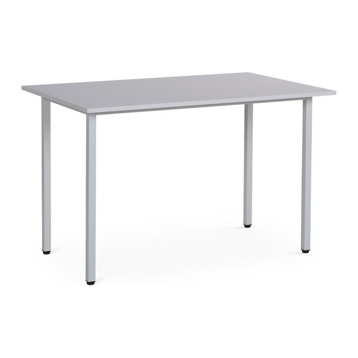 Mehrzwecktisch mit Überstand – Gestell in Lichtgrau (600 x 1200 x 750 mm)