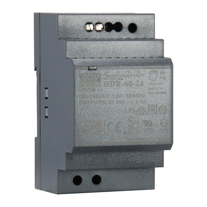 LevelOne Industrie Netzteil 24VDC/ 60W+DIN-Schiene schwarz