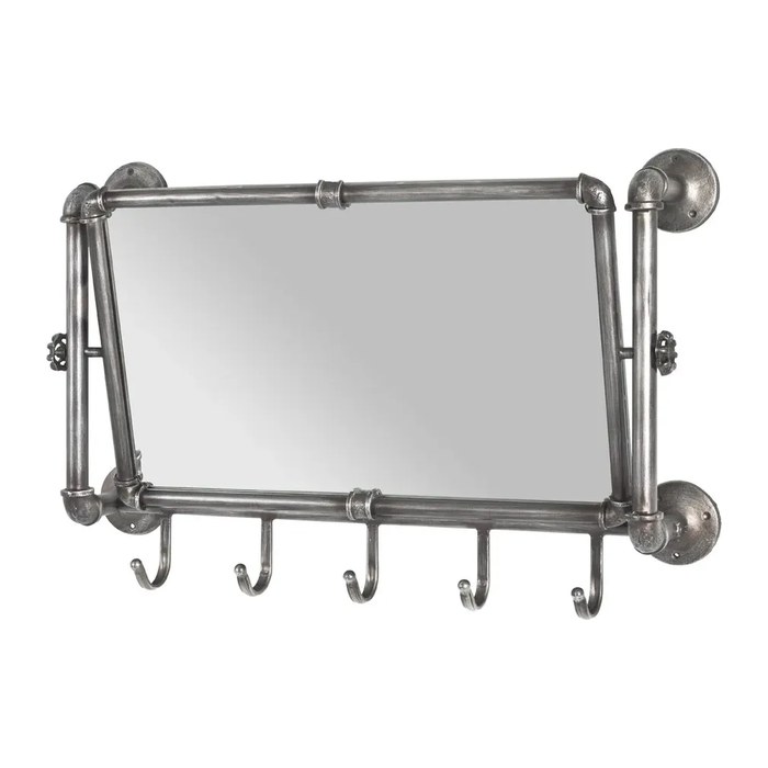 HAKU Möbel Wandgarderobe 13815 anthrazit Metall 5 Haken 75,0 x 45,0 cm, 1 St.