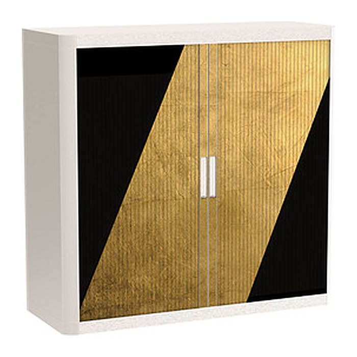 PAPERFLOW easyOffice Classic Chic Rollladenschrank 61376 2 Fachböden 110,0 x 41,5 x 104,0 cm