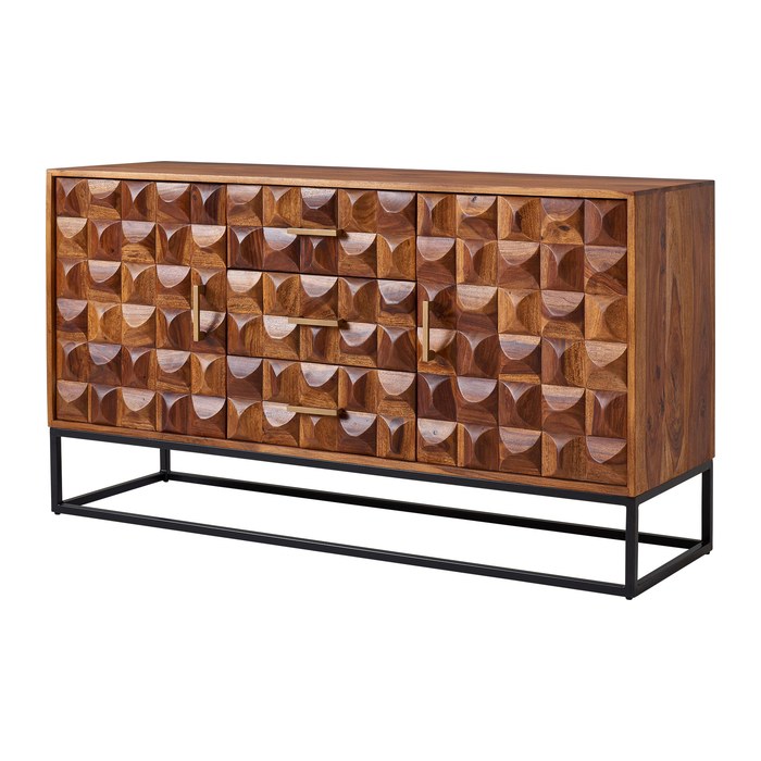 WOHNLING Sideboard, WL6.545 sheesham 145,0 x 45,0 x 81,0 cm, 1 St.