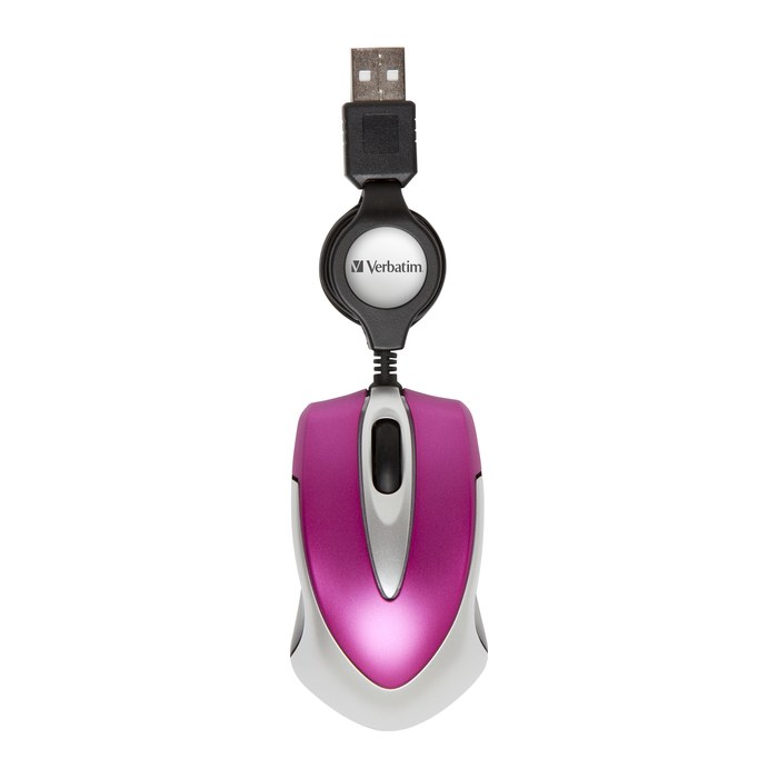 Verbatim Maus Go Mini kabelgebunden USB Reisemaus Pink retail