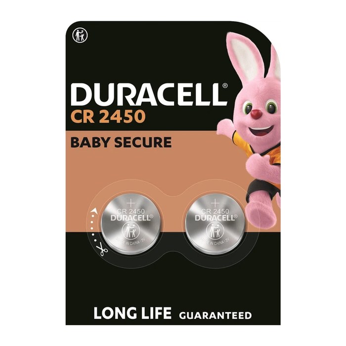 DURACELL Knopfzellen CR2450 Lithium 3,0 V, 2 St.