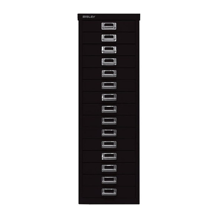 BISLEY MultiDrawer™ L3915 Schubladenschrank schwarz 15 Schubladen 27,8 x 38,0 x 85,7 cm, 1 St.