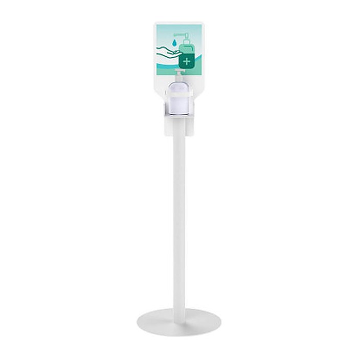 PAPERFLOW Desinfektionsspender stehend PUGH.13 weiß Stahl 1,0 l, 1 St.