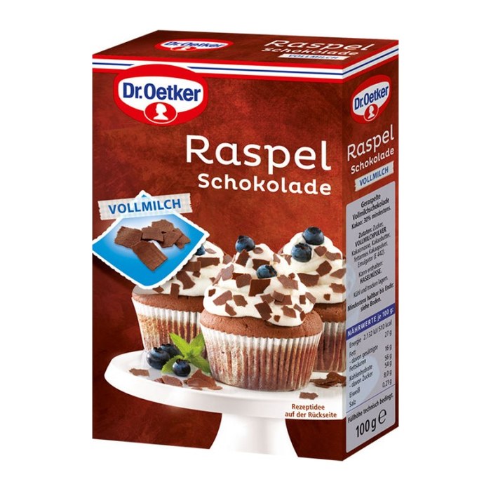 Dr. Oetker Raspelschokolade Vollmilch 100,0 g, 1 St.