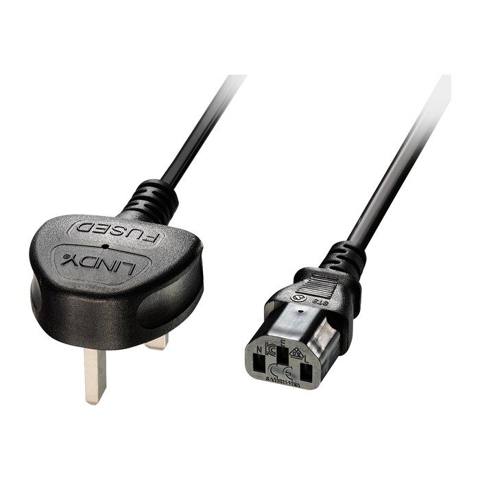 LINDY IEC-Netzkabel UK IEC-320 C13 5A 3 Pin 2m