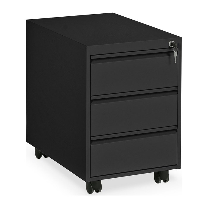 Rollcontainer aus Stahl – Tiefschwarz