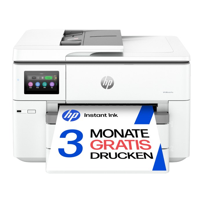 HP OfficeJet Pro 9730e All-in-One 3 in 1 Farb-Tintenstrahl-Multifunktionsdrucker weiß, HP Instant Ink-fähig