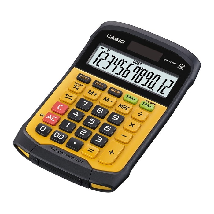 CASIO WM-320MT Tischrechner schwarz/gelb