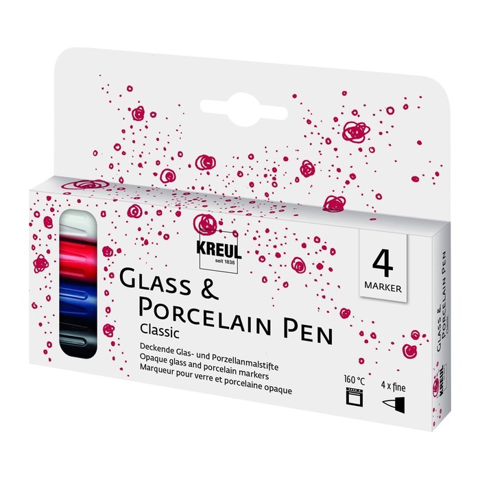 KREUL Classic Porzellanstifte farbsortiert 1,0 - 2,0 mm, 4 St.