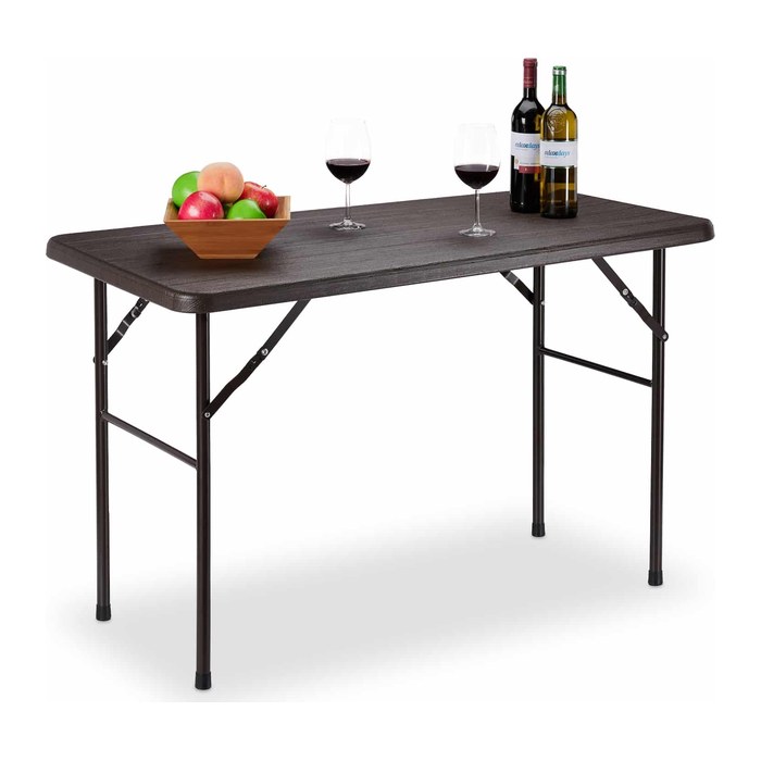 relaxdays Gartentisch braun rechteckig 120,0 x 60,0 x 74,0 cm