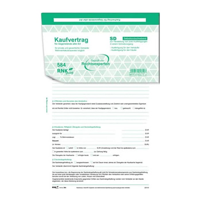 RNK-Verlag 584/10 Universal-Kaufverträge, 10 St.