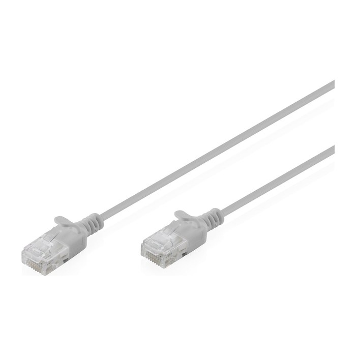 DIGITUS Patchkabel CAT 6 U-UTP Slim 2m Grau 10 Stück