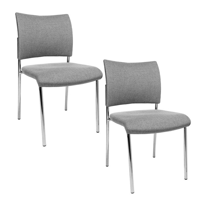 Topstar Besucherstühle Visit 10 NV190 G23 grau Stoff, 2 St.