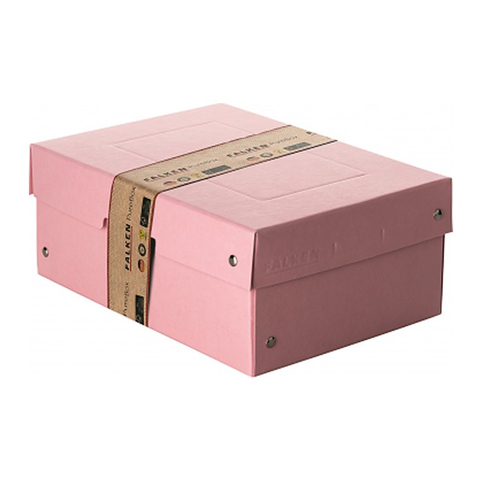 FALKEN PURE Aufbewahrungsbox 1250 Blatt pastellrosa 18,0 x 25,0 x 10,0 cm, 1 St.