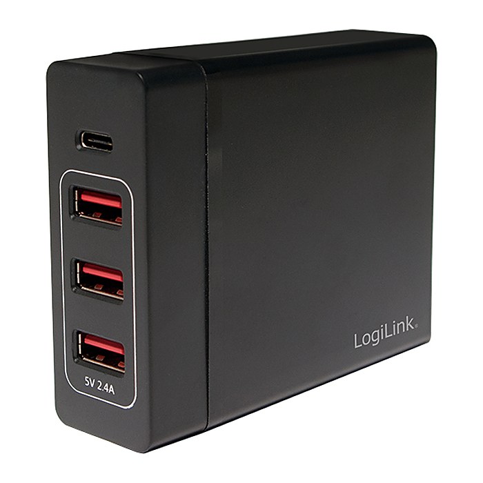 Logilink USB Tischladeadapter 3xUSB-A Port+1xUSB-C Port,60W