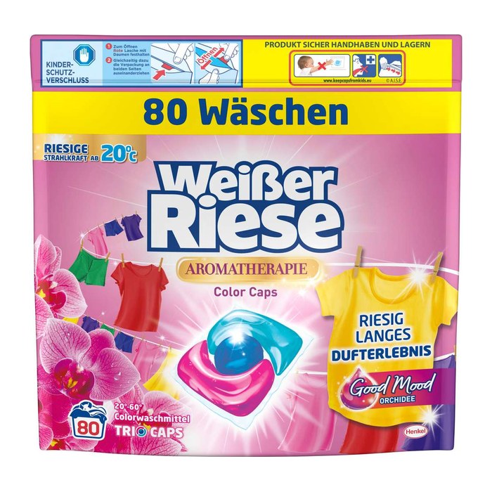 Weißer Riese AROMATHERAPIE ORCHIDEE Waschmittel Caps, 80 St.
