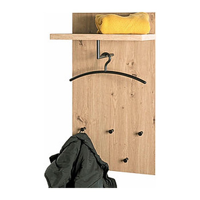 HAKU Möbel Wandgarderobe 54439 eiche Holz 5 Haken 48,0 x 90,0 cm, 1 St.