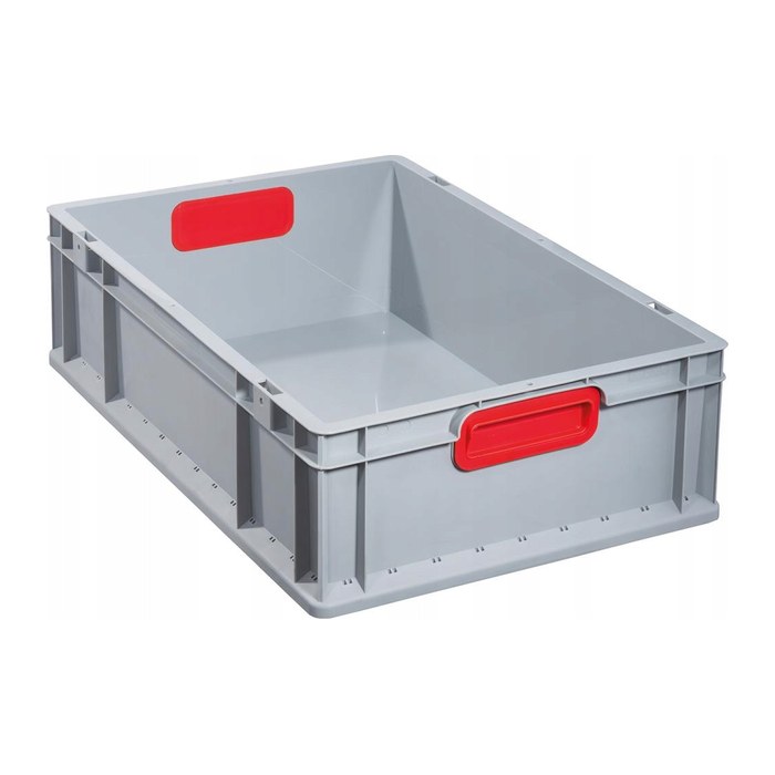 Allit ProfiPlus Eurobox grau, rot 40,0 x 60,0 x 17,0 cm, 1 St.