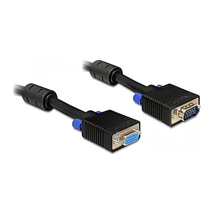 VGA Verl. Delock D-Sub15 -> D-Sub15 St/Bu 3.00m schwarz