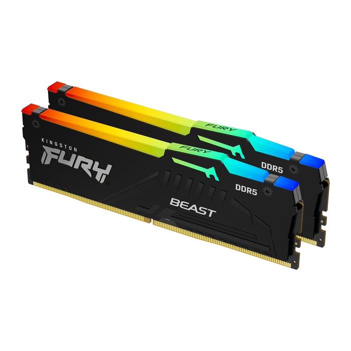 DDR5 64GB PC 6400 CL32 Kingston KIT (2x32GB) FURY Beast RGB retail