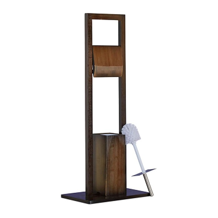 relaxdays WC-Garnitur braun Holz, 1 St.