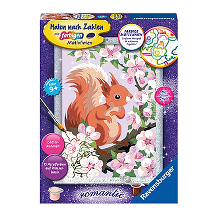 Ravensburger Malen-nach-Zahlen Neugieriges Eichhörnchen mehrfarbig