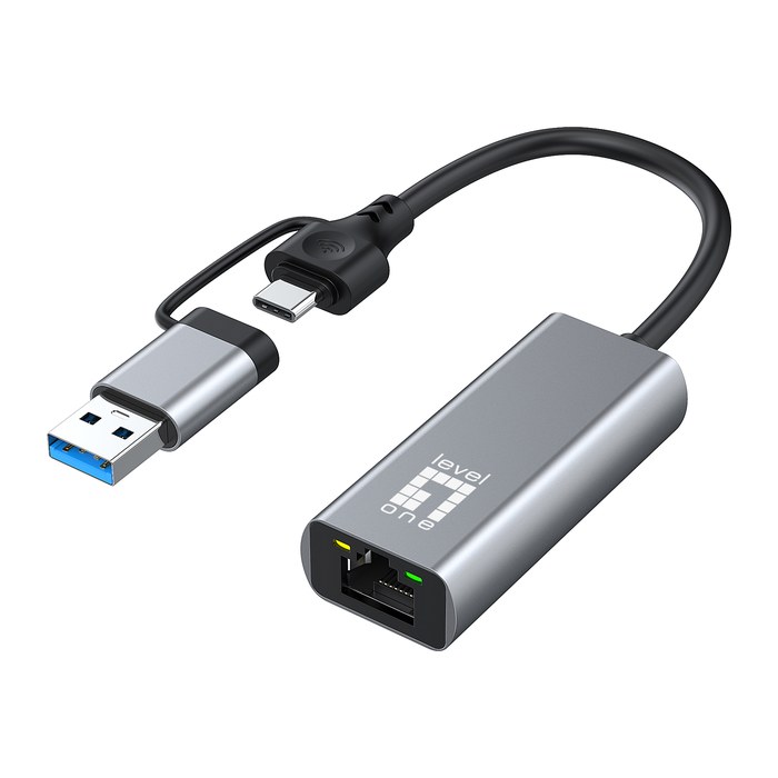 LevelOne Adapter GigaBit USB-C/-A3.0->RJ45 2.5Gbps