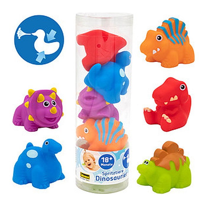 Idena Badespielzeug Spritztiere Dinosaurier mehrfarbig, 1 Set