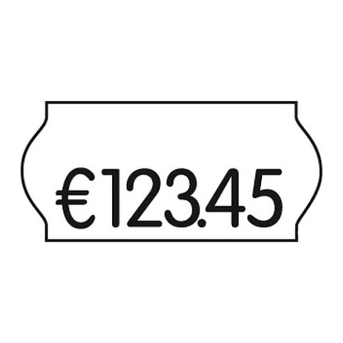 METO Preisetiketten weiß permanent 26,0 x 12,0 mm, 18 Rollen