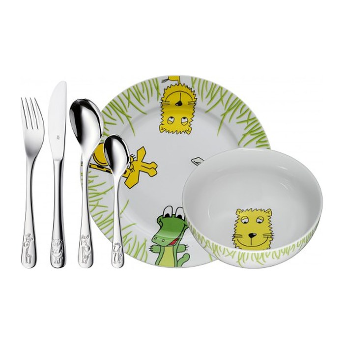 WMF Kindergeschirr-Set Safari weiß 6-tlg., 1 Set