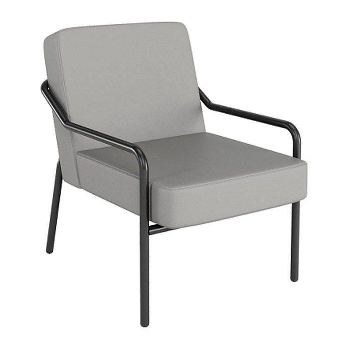 medso powered by PAPERFLOW Sessel MEDSO M grau schwarz Kunstleder 58,0 x 74,3 x 73,6 cm, 1 St.