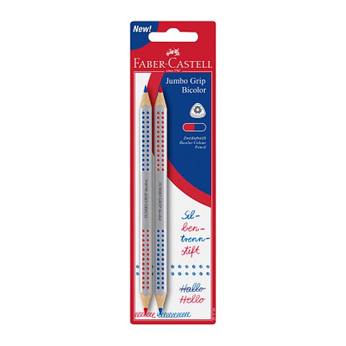FABER-CASTELL Jumbo Grip Silbenstifte mehrfarbig, 2 St.