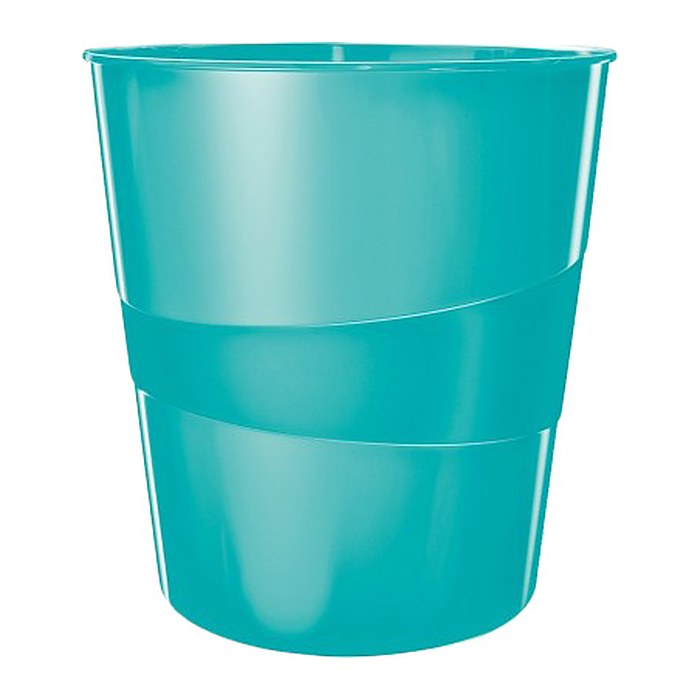 LEITZ 5278 Papierkorb 15,0 l eisblau metallic, 1 St.