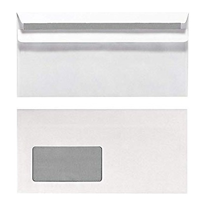 Herlitz Briefumschlag DL selbstklebend m.Fenster 100er Pack