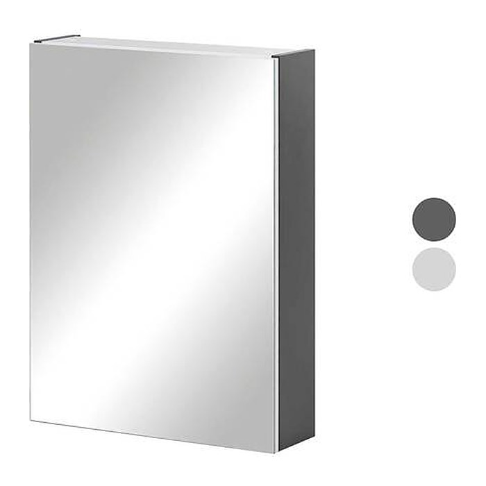 MÖBELPARTNER Spiegelschrank Basic 146427 weiß glanz 50,0 x 15,9 x 70,7 cm