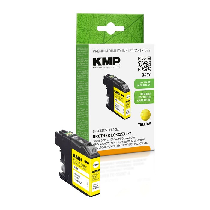 KMP Patrone Brother LC-225XLY 1200 S. yellow remanufactured