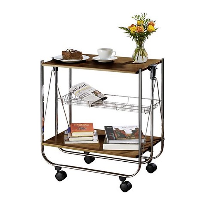 WENKO Servierwagen Dinett Deluxe braun 68,0 x 40,6 x 70,0 cm